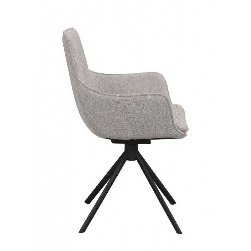 RO Lowell Swivel Arm Chair Grey/Black